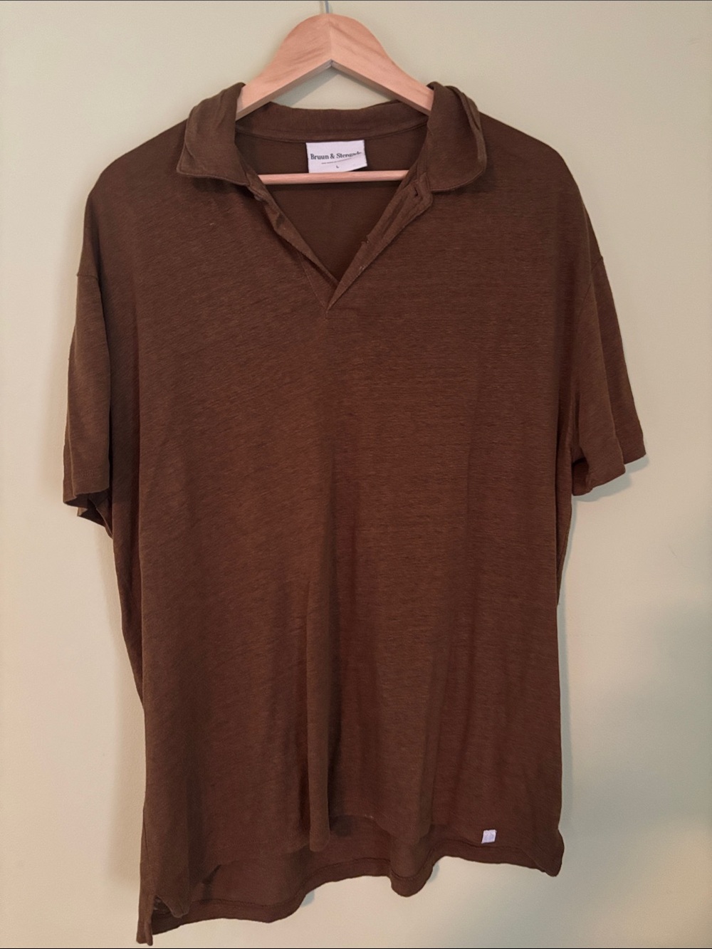 Men's Brown Short-Sleeve Polo